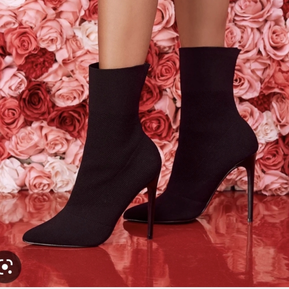 Century stiletto ankle boots Steve Madden knit sock boots - Picture 8 of 8